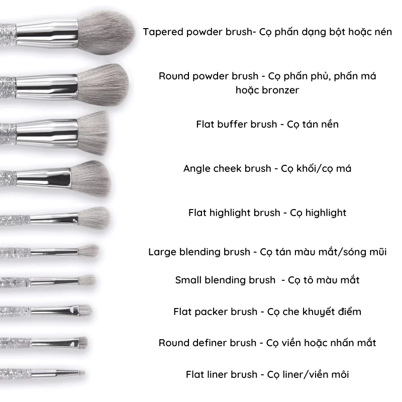 Bộ Cọ Trang Điểm 10 Cây BH Cosmetics Remix Dance Brush Beat BHBO15